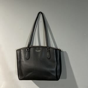 Kate Spade M293 Black Pebble Leather Tote 3 Compartments